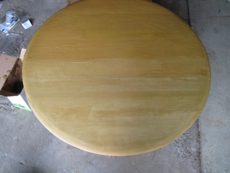 The top half of this photo shows the un-stripped section with gel stripper applied; while the bottom half shows the partially stripped section The top half of this photo shows the un-stripped section with gel stripper applied; while the bottom half shows the partially stripped section