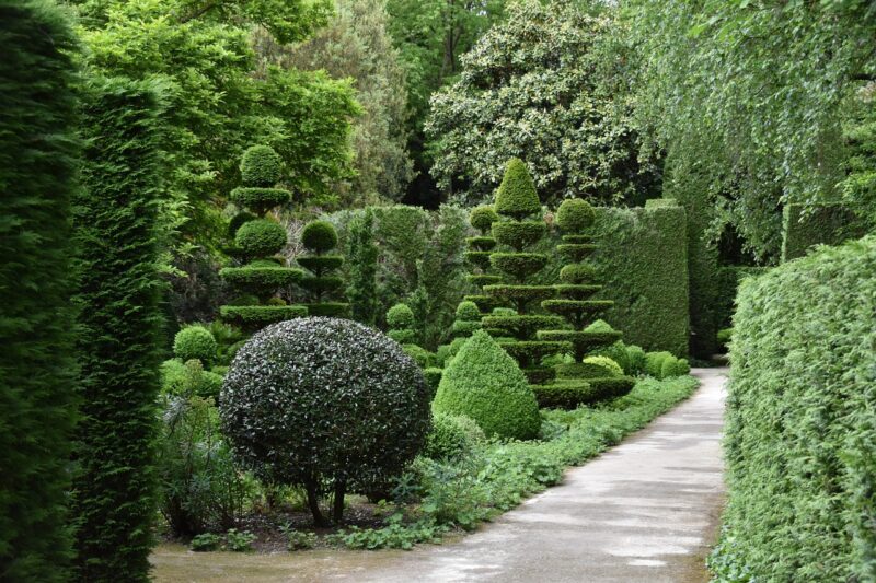 Topiary is an extreme example of landscaping as “yard art” Topiary is an extreme example of landscaping as “yard art”